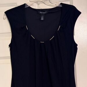 White House Black Market Black Sleeveless Blouse
